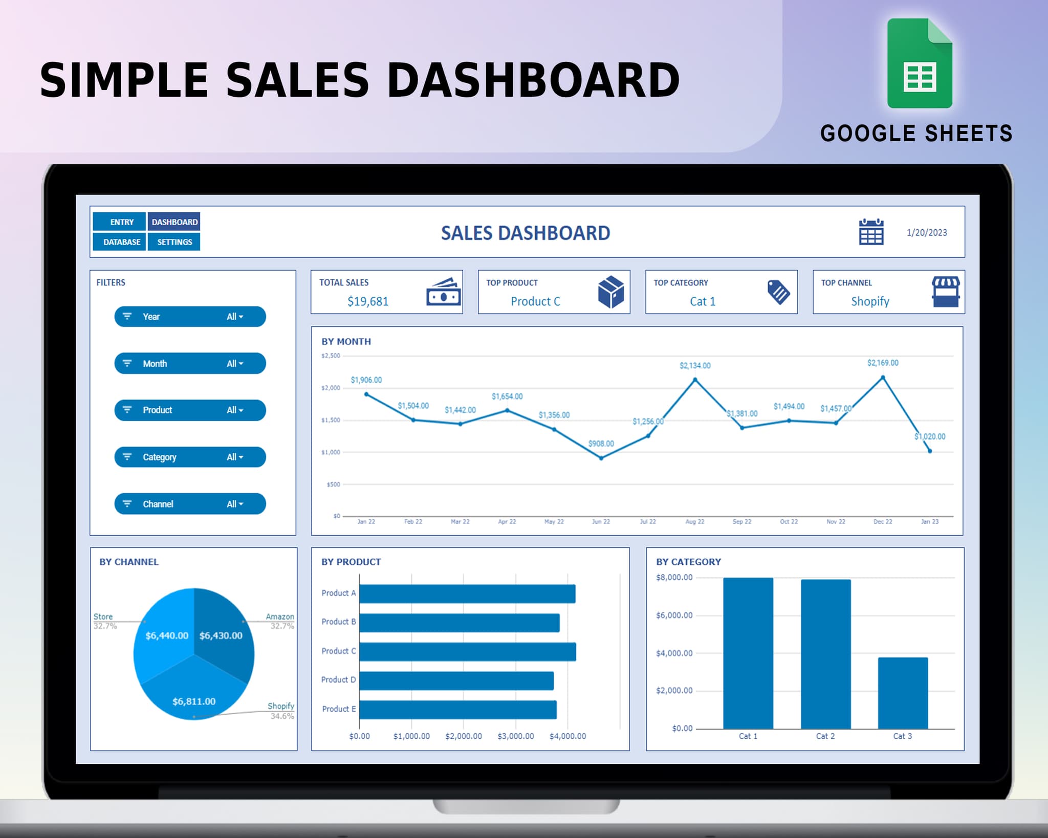 Simple Sales Dashboard